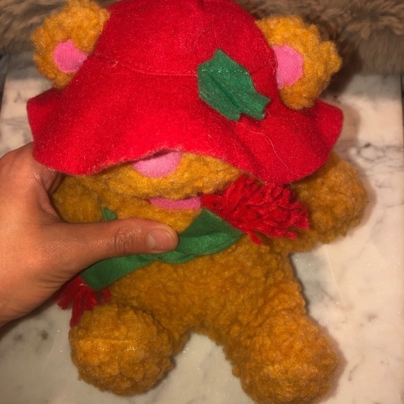𝅺vtg 80s Fozzie Bear Baby Fozzie Christmas Jim Henson 1987 Plush Teddy Bear 7.5” - Picture 2 of 5